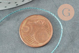 Fil bleu métallisé nylon à broder-couture-bijoux 0.8mm, x5 Mètres (G0505)
