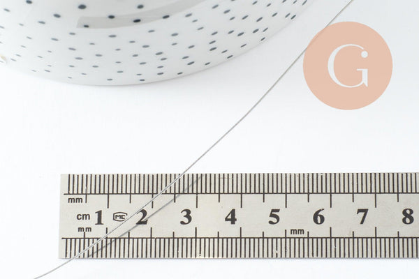 Fil câblé gainé acier inoxydable 0.5mm, x1 bobine de 50 mètres (G9770)