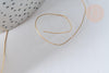 Fil d'acier inoxydable doré IP 0.4mm, x1 Mètre (G7699)