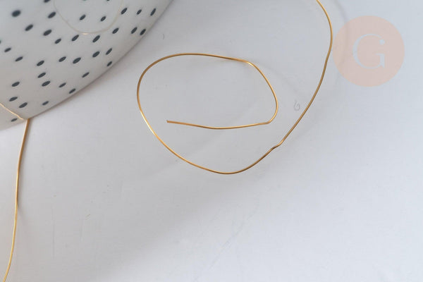 Fil d'acier inoxydable doré IP 0.4mm, x1 Mètre (G7699)