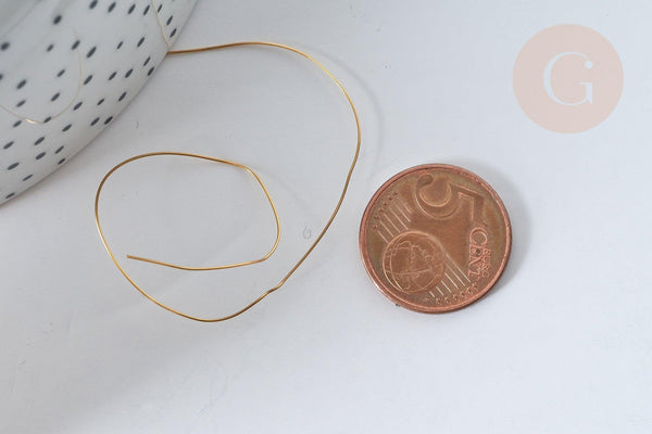 Fil d'acier inoxydable doré IP 0.4mm, x1 Mètre (G7699)