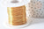 Fil d'acier inoxydable doré IP 0.4mm, x1 Mètre (G7699)