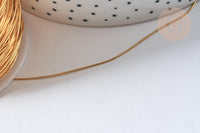 Fil d'acier inoxydable doré IP 0.6mm, x1 mètre (G7700)