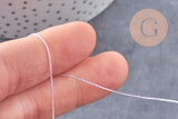 Fil de couture bleu irisé métallisé 0.6mm, x 10m (G0974)