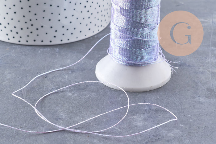Fil de couture bleu irisé métallisé 0.6mm, x 10m (G0974)