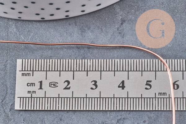 Fil de cuivre brut 0.8mm, x1 mètre (G10880)
