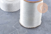 Transparent nylon elastic thread 0.8mm, x5 meters (G1534)