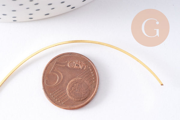 Fil métallique cuivre doré carré 0.8mm, x1 mètre (G10606)