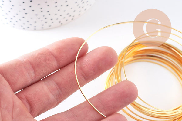 Fil métallique cuivre doré carré 0.8mm, x1 mètre (G10606)