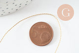 Fil métallique cuivre doré torsadé 0.6mm,x1 mètre (G9637)