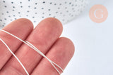 Fil nylon effet métallisé argent , fabrication bijoux,création bijoux,ruban mariage,Largeur 1mm,longueur 1 m, G6813