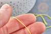 Fil nylon jaune nylon à broder-couture-bijoux 0.8mm , x10 mètres (G8313)