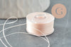 Fil pour tissage de perles delica miyuki nylon beige 0.1mm, x1 rouleau de 46 mètres (G10569)