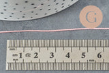 Fil rose clair nylon pour broderie couture bijoux 0.8mm, x 10 mètres (G8247)
