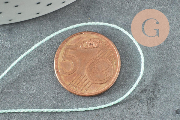 Fil vert clair métallisé 0.8mm, x10 Mètres (G2113)