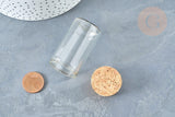 Flacon Eprouvette en verre borosilicate bouchon en liège 50mm, x1 (G8156)