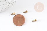 Gouttes finition laiton brut 8mm, x50 (16.6gr) (G0036)