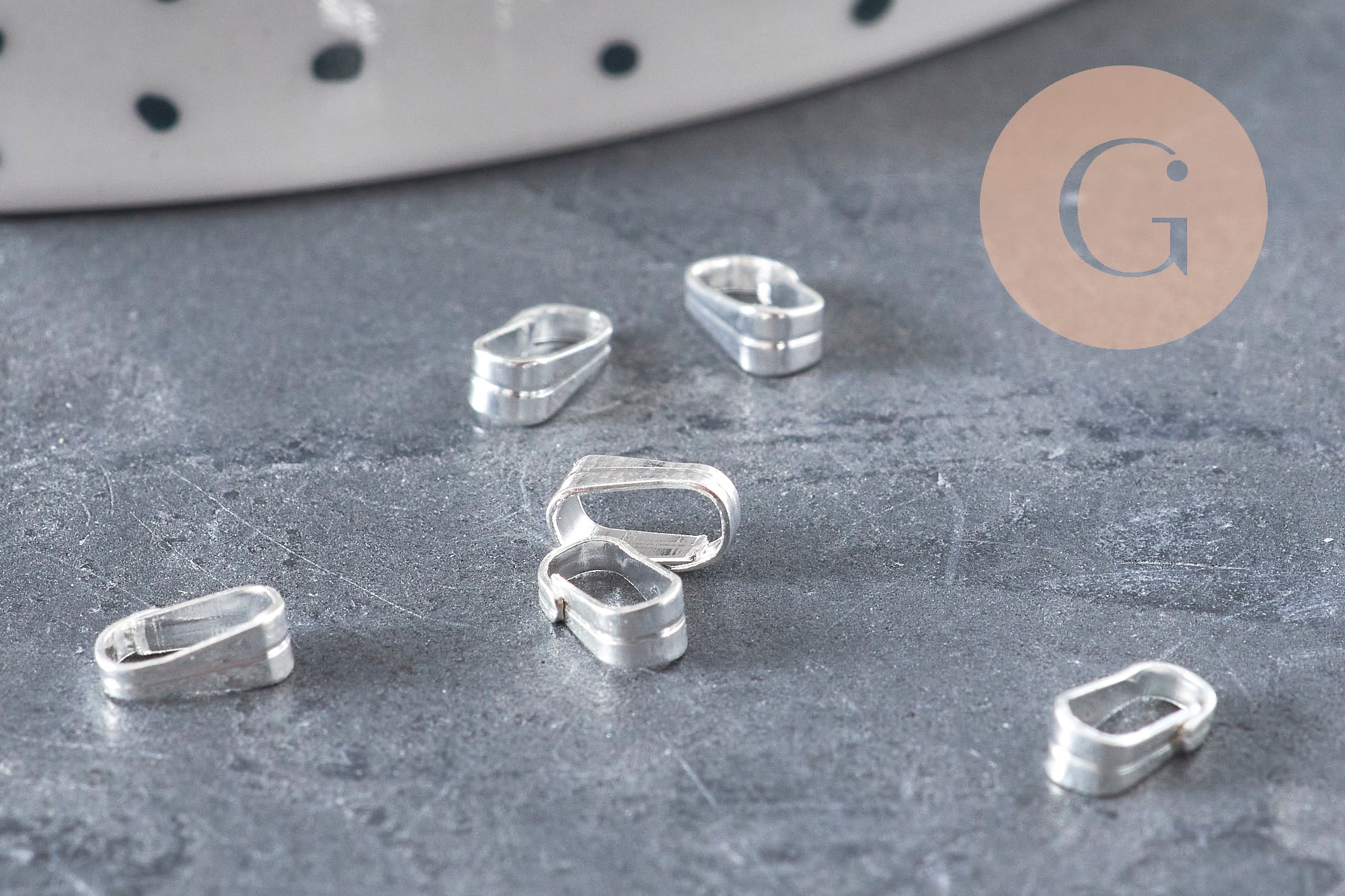 Large 304 stainless steel silver-plated bail 5.5mm, x10 (G11266)