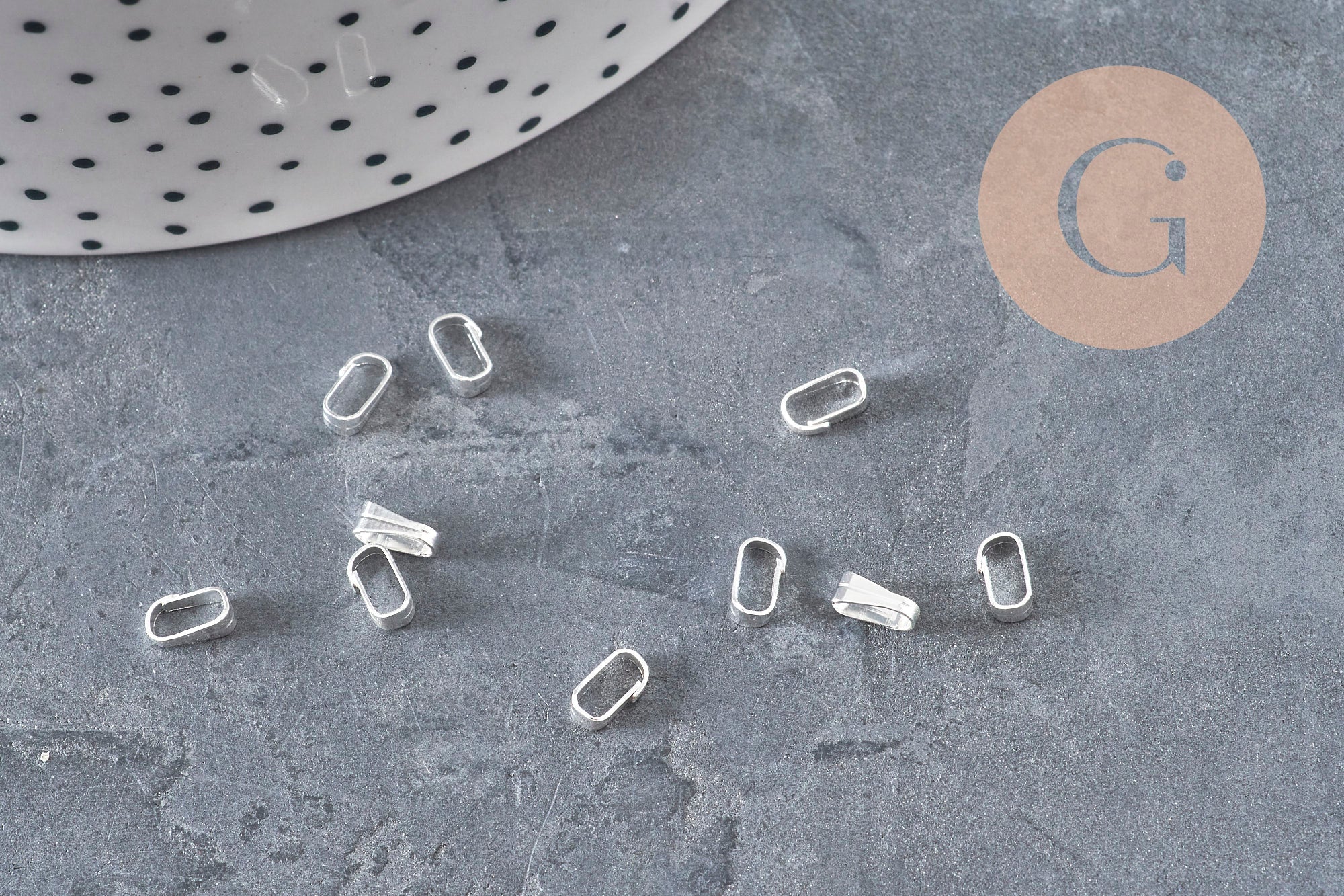 Large 304 stainless steel silver-plated bail 5.5mm, x10 (G11266)