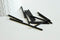 Grandes perles rocaille Tube noir 20x2.5mm, x 10gr (G3155)