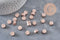 Granulés cire beige taupe nacré à cacheter, fourniture pour sceaux personnalisés et invitations de mariage DIY, x100 (G3604)
