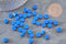 Granulés cire bleu à cacheter, fourniture pour création sceaux personnalisés pour sceaux et invitations de mariage, x100 (G4174)
