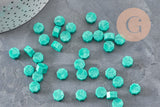 Granulés cire vert nacré à cacheter, fourniture création de sceaux personnalisés pour sceaux et invitations de mariage DIY, x100 (G3970)