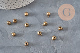 Grelot clochette laiton bronze 8mm, x10 (G11345)-Breloques et pendentifs-Gingerlily Perles