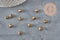 Grelot clochette laiton bronze 8mm, x10 (G11345)-Breloques et pendentifs-Gingerlily Perles