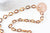 Grosse Chaine ronde écaille acrylique et aluminium doré texturé 17.5mm, x1 mètre (G5066)