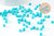 Grosse perles de rocaille turquoise peintes 4mm, x10Gr (G3812)