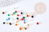 Grosse perles rocaille multicolore 4mm, x10g (G8644)