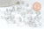 Grosses perles de rocaille gris clair transparent 4mm, x10Gr (G3739)