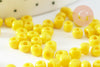 Grosses perles rocaille jaune 4mm, x10Gr (G0380)
