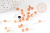 Grosses perles rocaille dorée transparent 4mm, x 10gr (G1401)