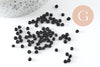 Grosses perles rocaille noire 4mm, x10Gr (G0901)