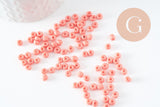 Grosses perles rocaille rose clair 4mm, x10g (G5392)