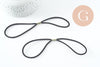 Headband cordon en élastique nylon noir 18cm, x2 (G0023)