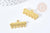 Intercallaire bracelet 5 rangs zamac doré 10mm, des fournitures pour création bijoux, x2 (G8790)