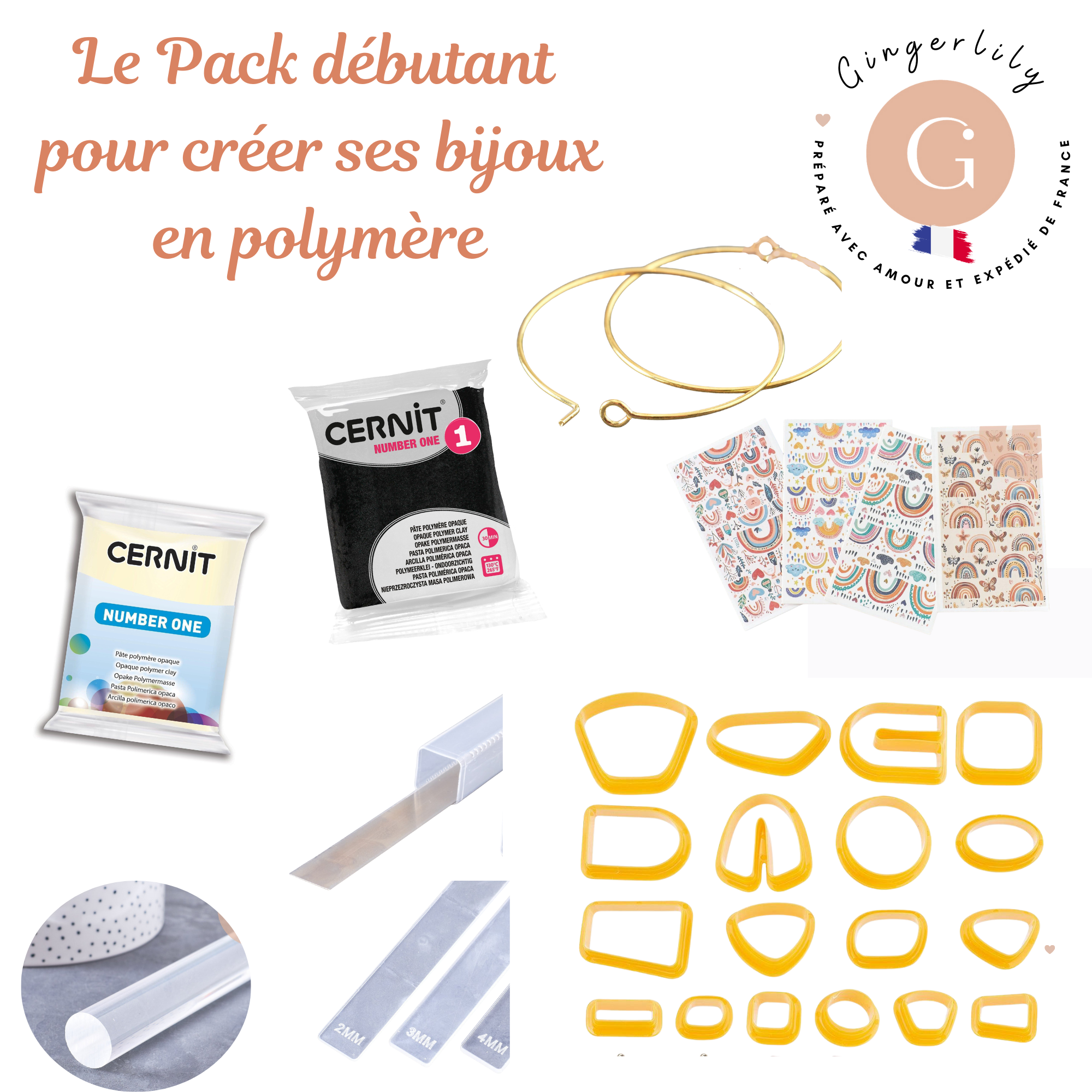 Kit Débutant pâte polymère - Créez vos premières boucles (G10840)