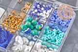 Kit Nacre & Coquillage bleu, Coffrets et kits de perles pour la création de bijoux fantaisie DIY, x1 (G11106)