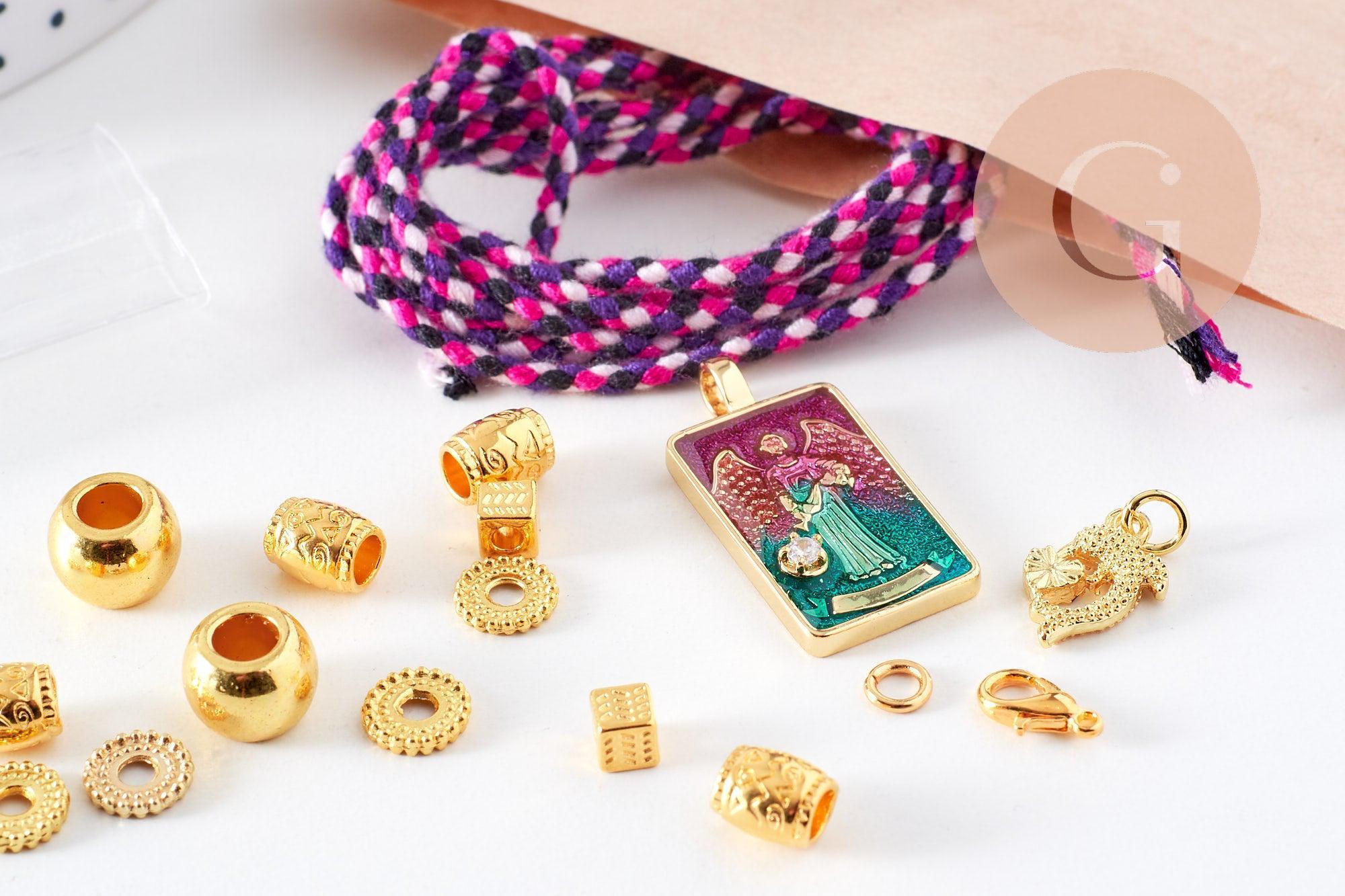 Kit création Collier Médaille Tarot coloré x1 (G10108)
