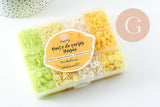 Kit mix de perles heishi jaune citron, Coffret et kit pour création de bijoux fantaisie, x1 (G9775)