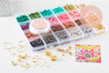 Kit mix de perles heishi vert caramel, Coffret et kit pour création de bijoux fantaisie, x1 (G9997)