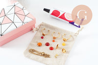 Kit parure de bijoux cabochon pierre naturelle, Coffrets et kits pour la création de bijoux fantaisie DIY, x1 (G9557)