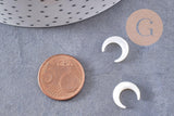 Lune nacre blanche naturelle 10x12mm, x1 (G10225)