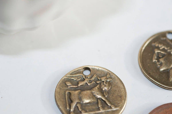 Médaille romaine zamac bronze 19mm, x5 (G1218)
