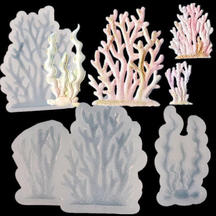 Moule corail fabrication bijoux résine patisserie 77x86mm, x1 (G6291)