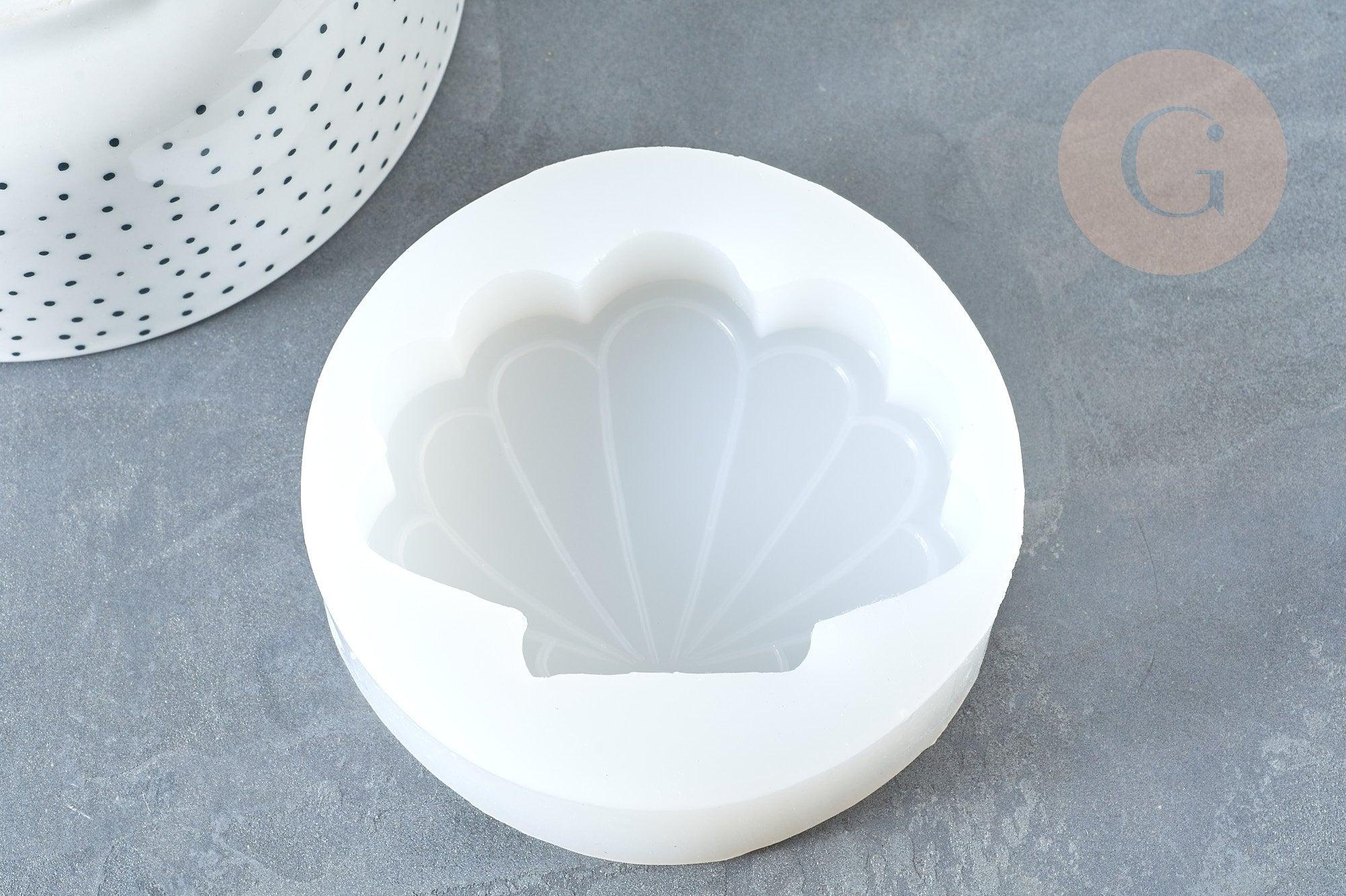 Moule en silicone coquillage bougie savons bijoux 9.2cm, x1 (G7328)