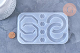 Moule en silicone pour fabrication boucles créoles résine, x1 (G3364)